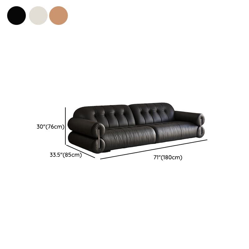 Modish Solid Color Stain Resistant Standard Sofa/Loveseat in Black/Light Gray/Light Brown with 3-seater/4-seater/5 Person Capacity - image 20
