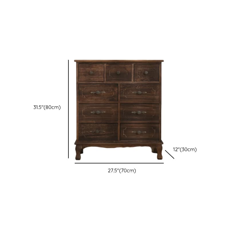 French Wood Vertical Console Dresser with 9 Drawers/7 Drawers/10 Drawers - image 33