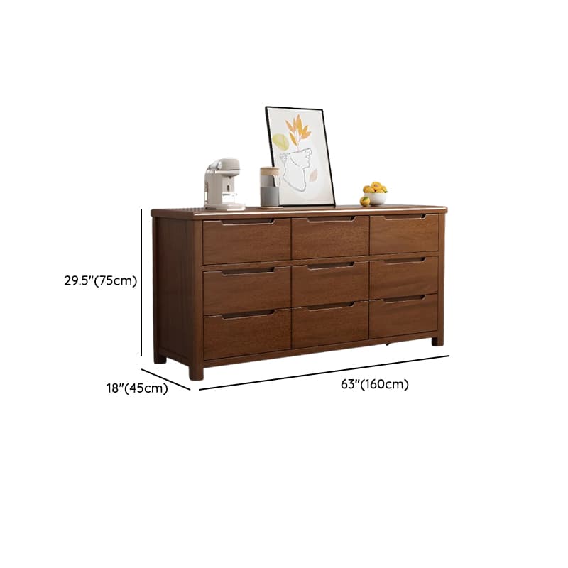 Trendy Walnut Wood Lingerie Chest/Double Dresser with 5/4/6 Drawers in Vertical/Horizontal Orientation - image 20