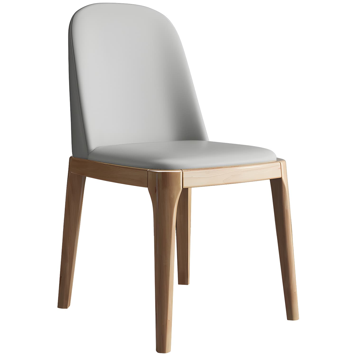 Scandinavian Home Side Chair Solid Back Wood Upholstered Dining Room Chair - image 24