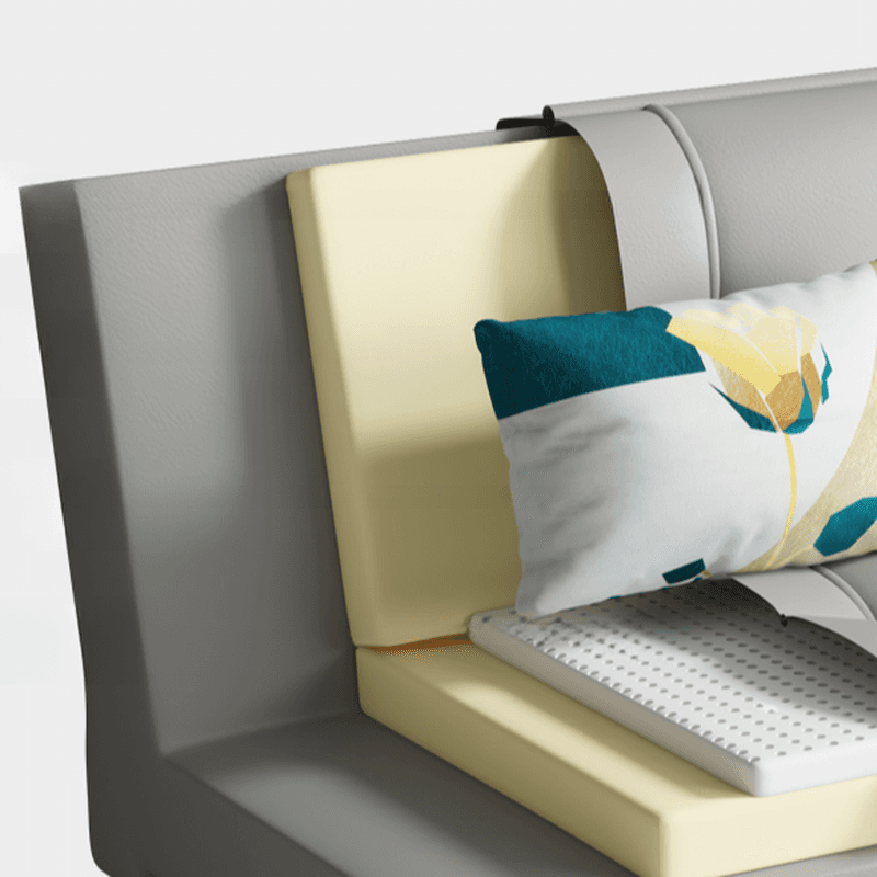 Tear Resistant Standard Sofa in Gray/Light Blue/Amber Color with Arm - image 11