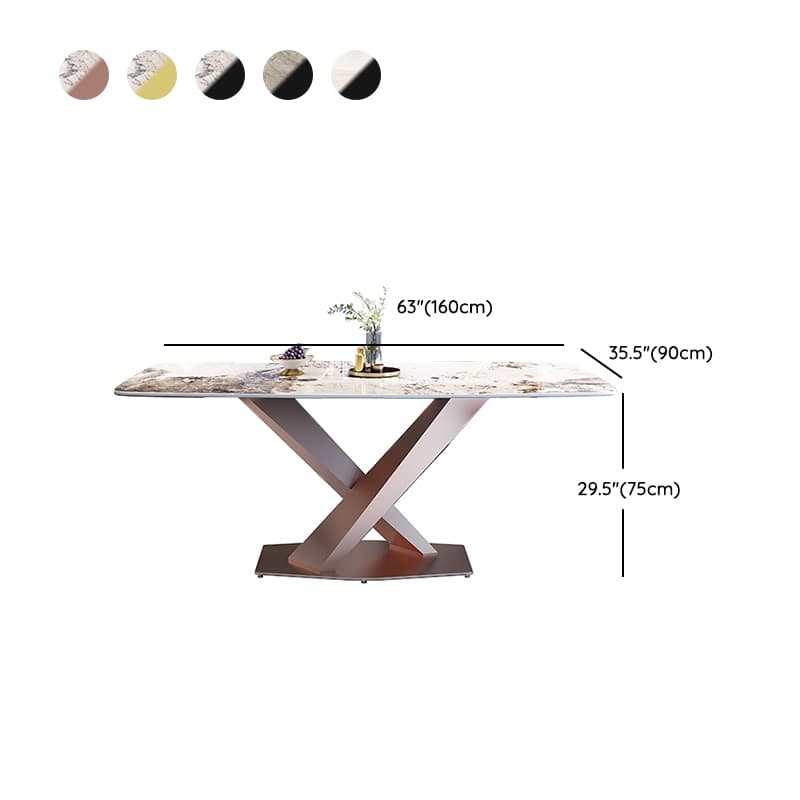 Modern Rectangle White Stone Dining Table 4 Person/Seats 6/For 8 Standard Height Fixed Table - image 16