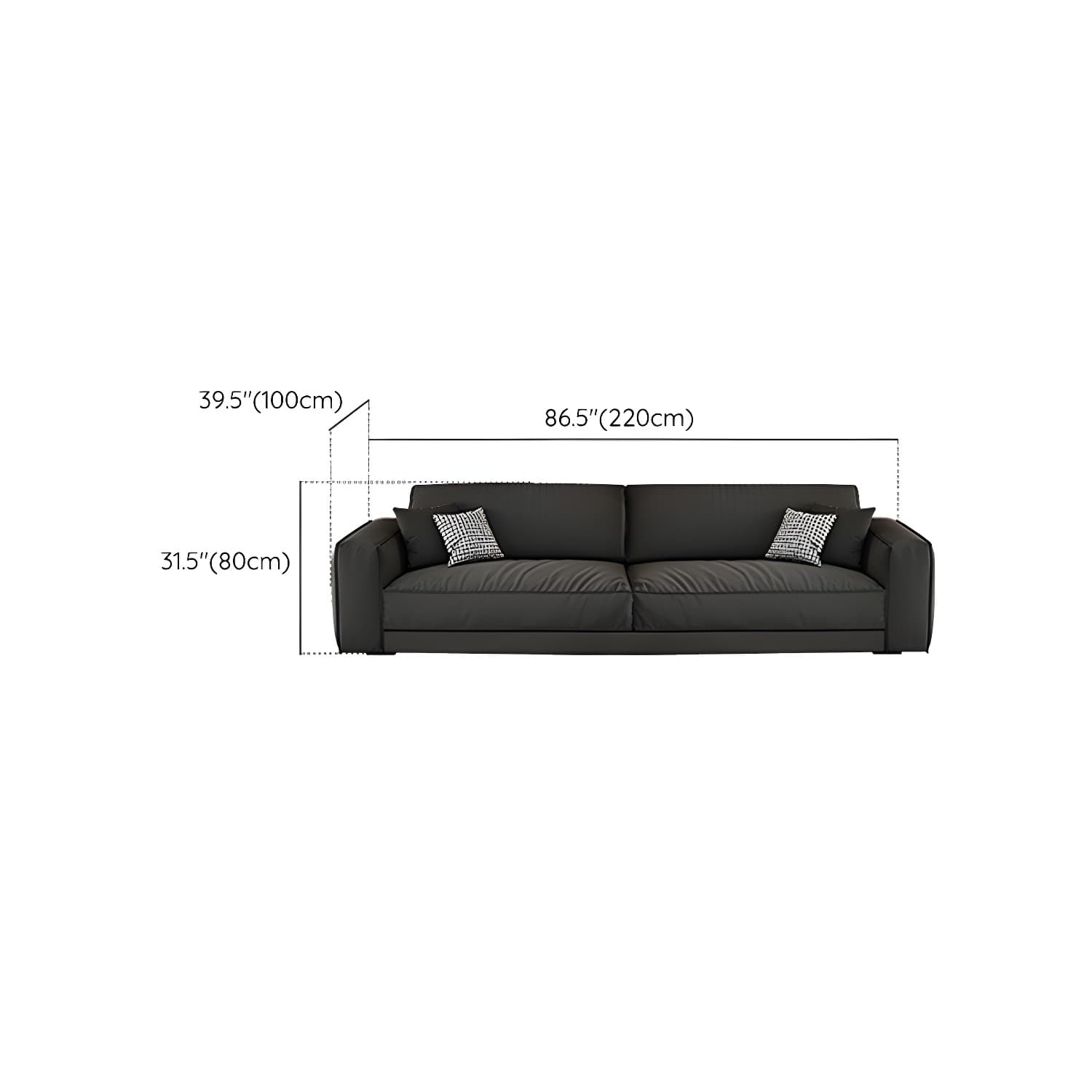 Modern Gray Polyester Blend Stationary Sectional Sofa with Square Arm and Cushion Back - image 12