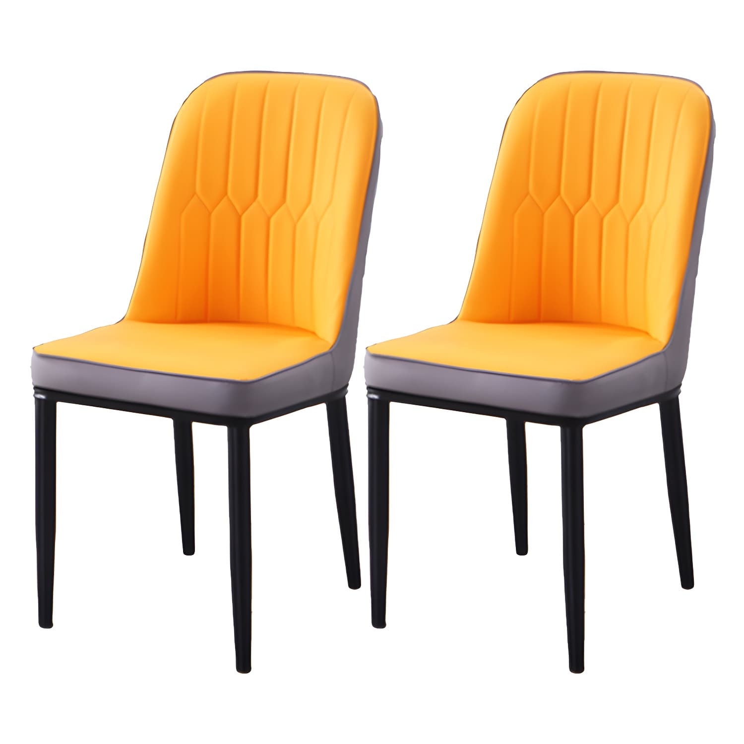 Scandinavian Indoor Side Chair Parsons Back Metal Upholstered Dining Room Chair - image 4