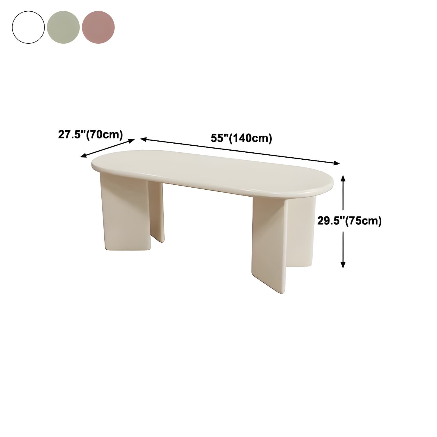 Contemporary Artificial Wood Top Oval Dinette Table Simple Dining Table for Living Room - image 8