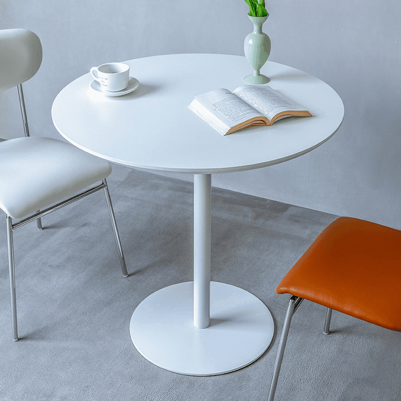 Circular-shaped/Square Standard Height Dining Table for 2 People with Fixed Table Top in a Minimalist Style - image 7