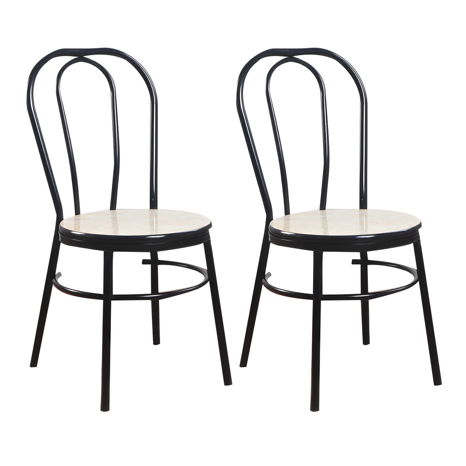 Contemporary Metal Dining Room Chairs Open Back Dining Armless Chair for Home Use - image 8
