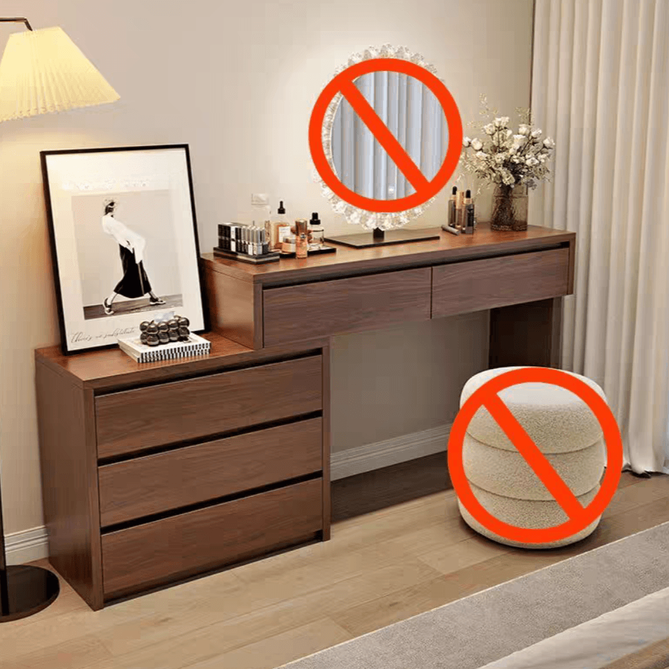 Multi-Purpose Vanity Set with LED Lighting, Scalable, Push-Pull, Adjustable Touch, and Adjustable Brightness
