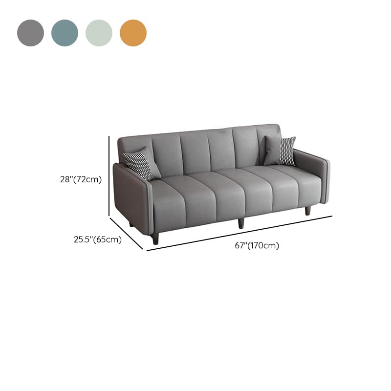 Art Deco Water Resistant Standard Sofa/Loveseat in Azure/Light Green/Citrus Color for Seats 4/3/2-seater with 2 Pillows in Solid Color - image 21
