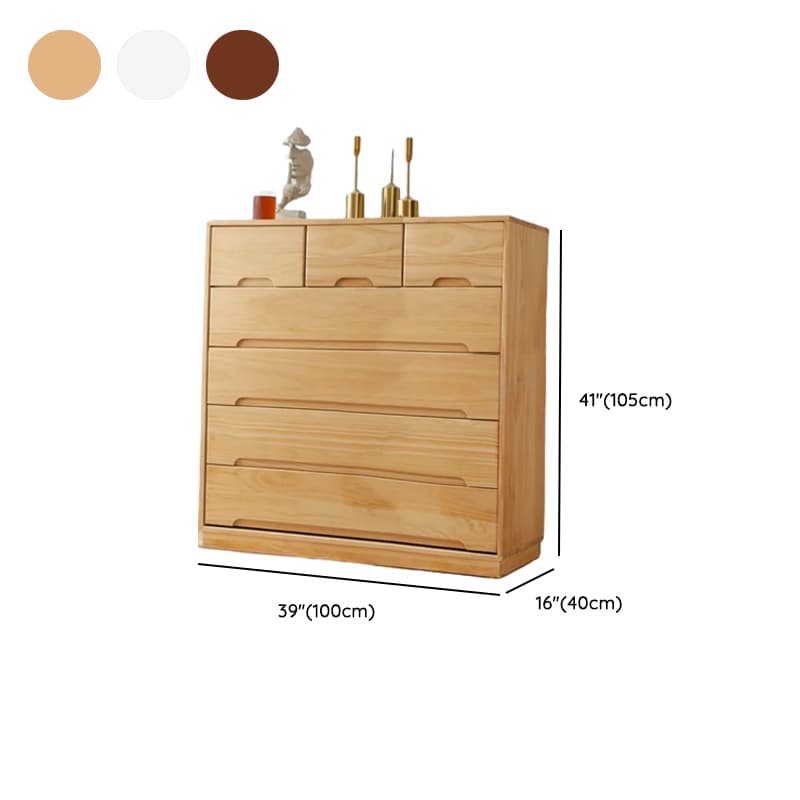 Modern Natural Wood Vertical Lingerie Chest with 6 Drawers/7 Drawers/5 Drawers - image 29
