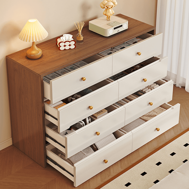 Simplistic Raw Wood Double Dresser/Bachelor Chest with 6/8/5 Drawers in Horizontal/Vertical Orientation - image 6