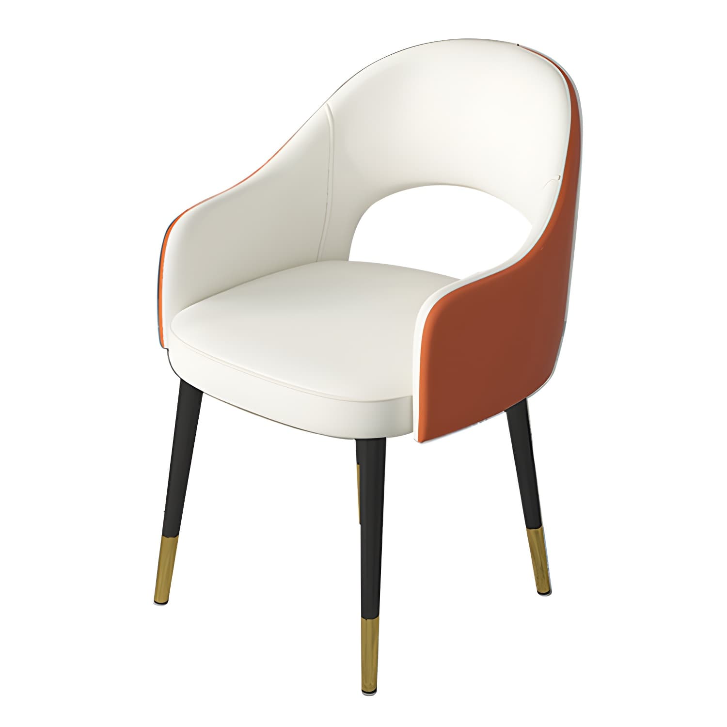 Contemporary Leather Dining Room Chairs Open Back Dining Side Chair for Home Use - image 13