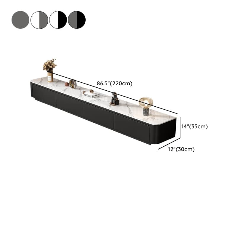 Modern Stone TV Stand with 4 Drawers/3 Drawers/6-Drawer and Cable Management - image 14