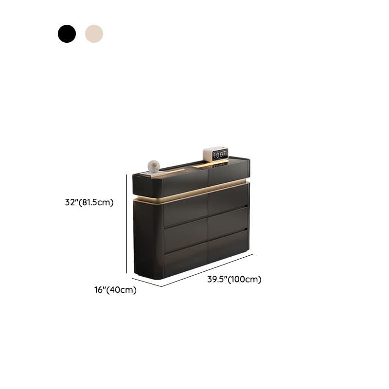 Elegant Sideboard with 8/12 Drawers, Glass Countertop, and Illuminating Lighting - image 16