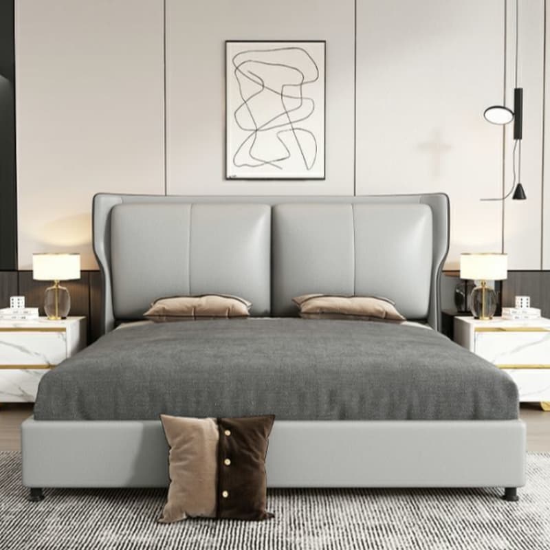 Standard（36-55“） Free-standing Standard Full(54"W x 75"L)/Twin(38"W x 75"L) Rectangular Wingback Headboard With Legs, Sponge Filing and Timber Frame Included - image 7