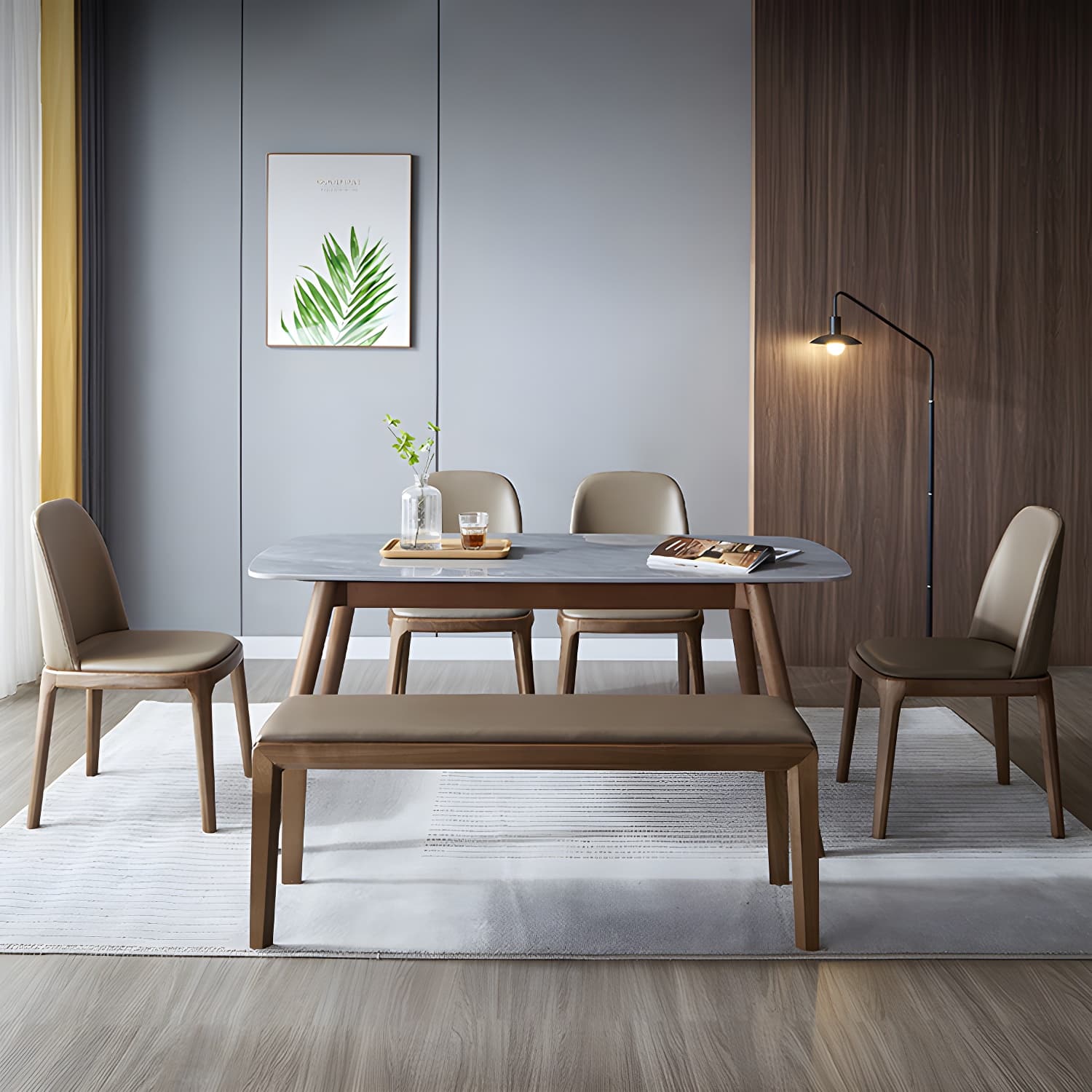 Industrial Home Leather Side Chair Matte Finish Parsons Dining Chair (Set of 2) - image 27