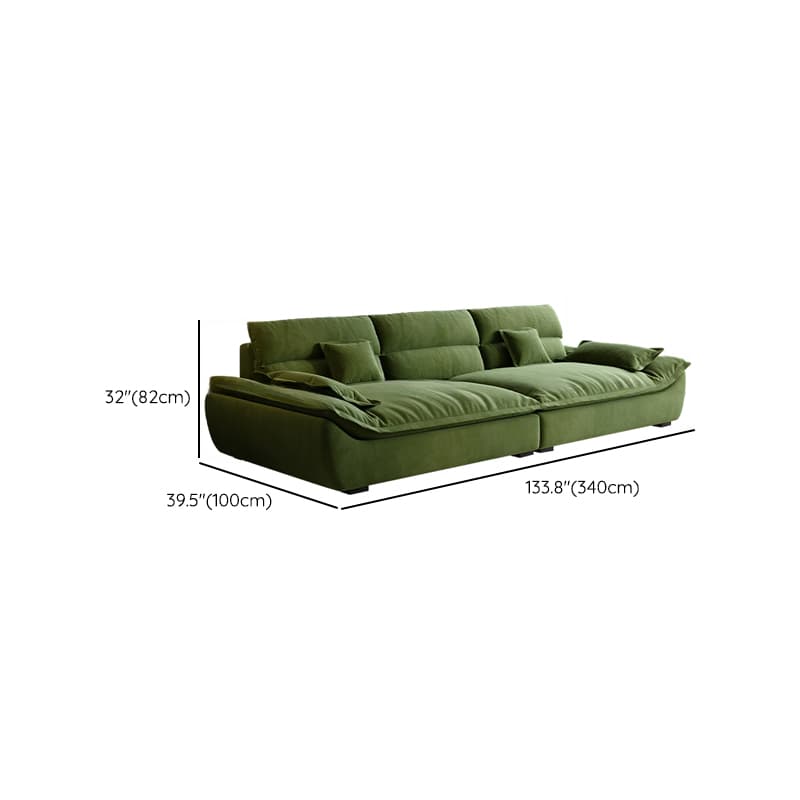 Emerald Green Standard/Single Sofa with Arm and 4/3 Pillows - image 13