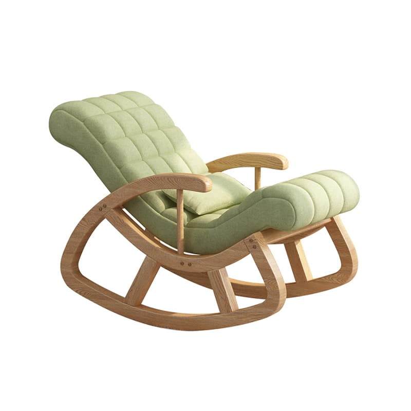 Modern Upholstered Rocking Chair with Removable Cushions - Stylish Pine Frame and Included Pillow - image 16
