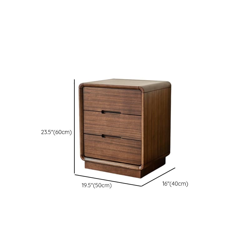Cocoa Stylish Drawer Storage Nightstand with Walnut Countertop - image 13
