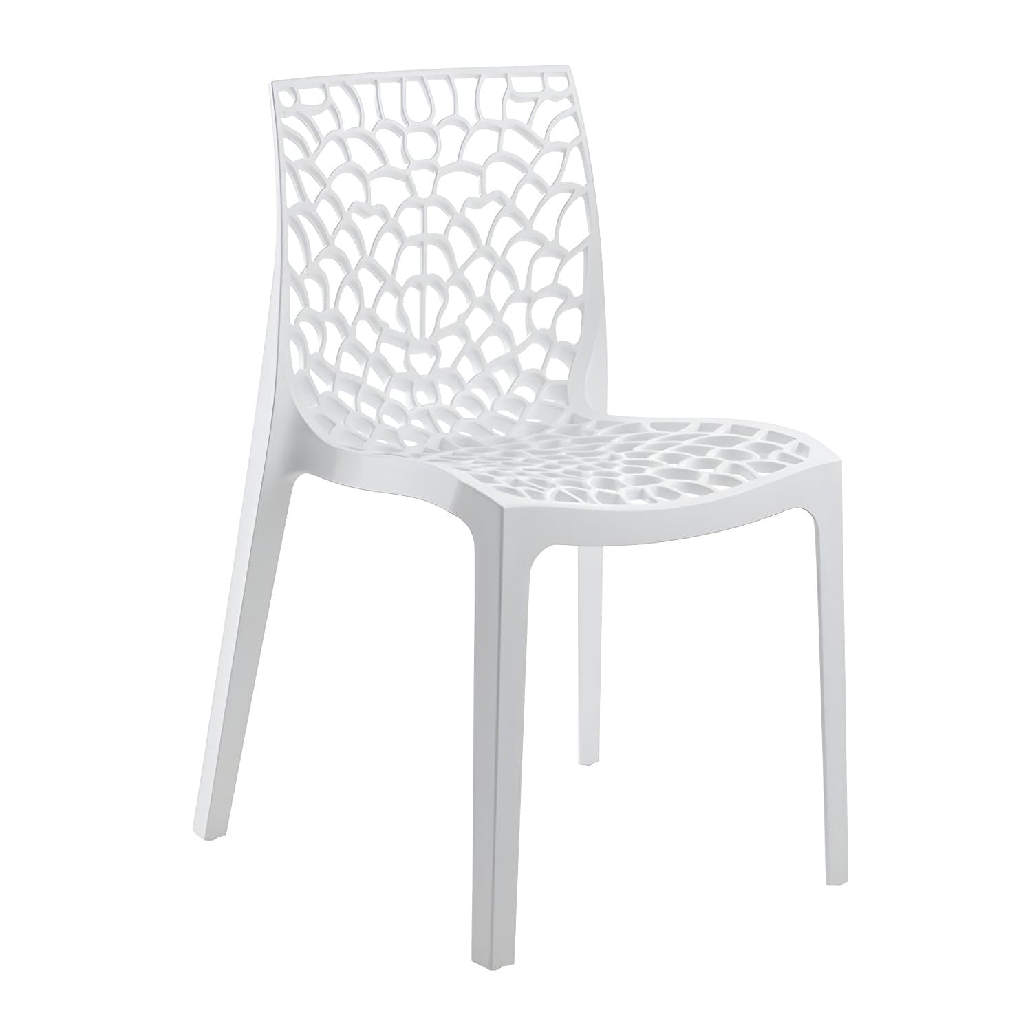 Scandinavian Style Plastic Side Chair with Armless Design Suitable for Kitchen & Dining - image 8