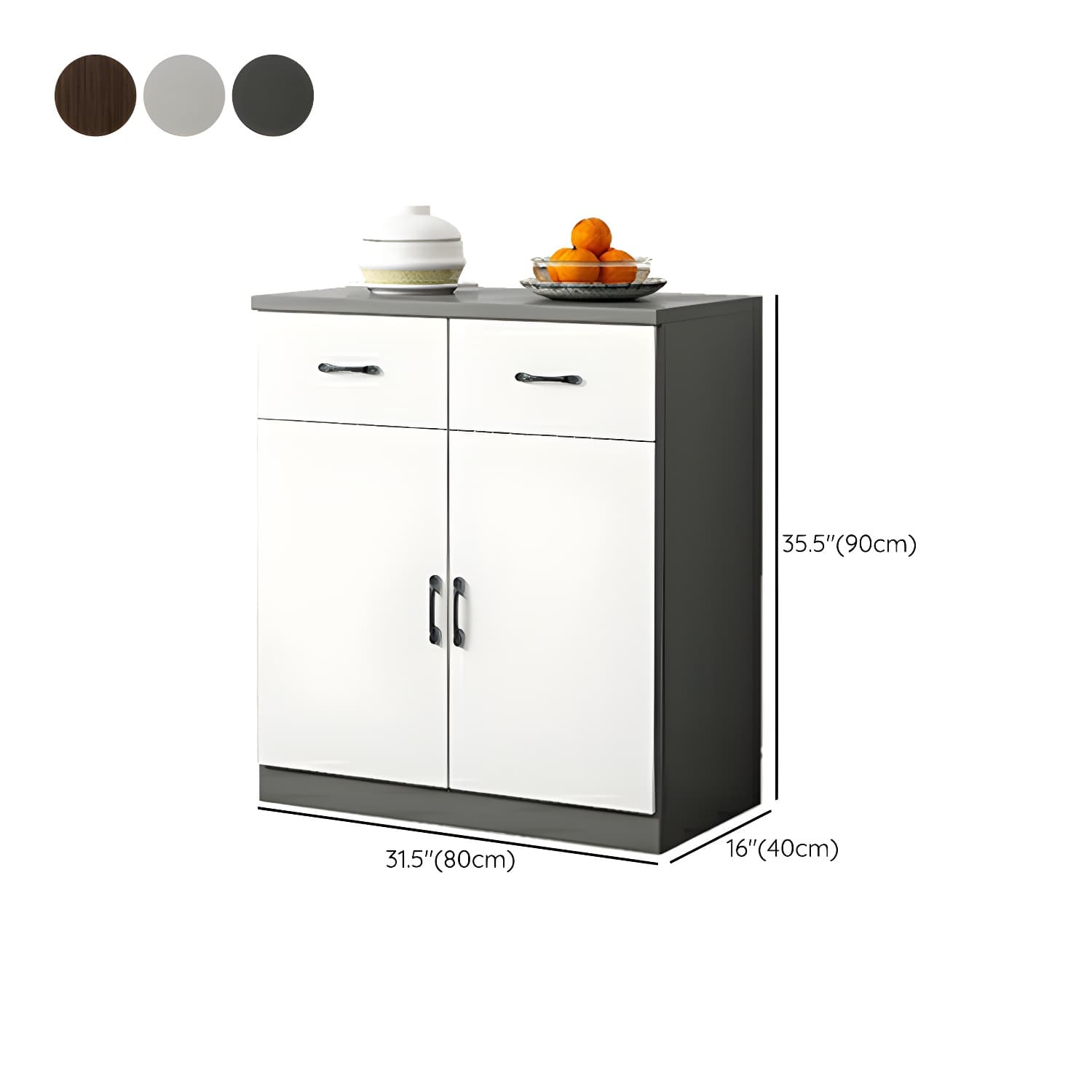 Modern Wood Sideboard Credenza with Drawers and Cabinets - Functional Storage Solution - image 19