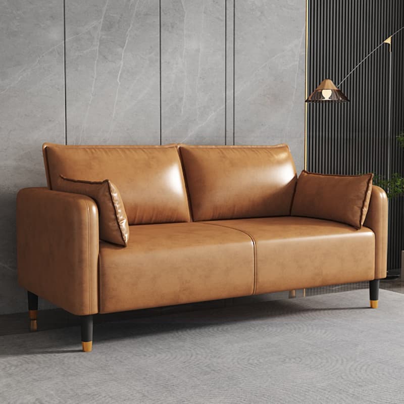 Art Deco Solid Color Water Resistant Loveseat with Wide Pillow Back and Square Arm - image 5