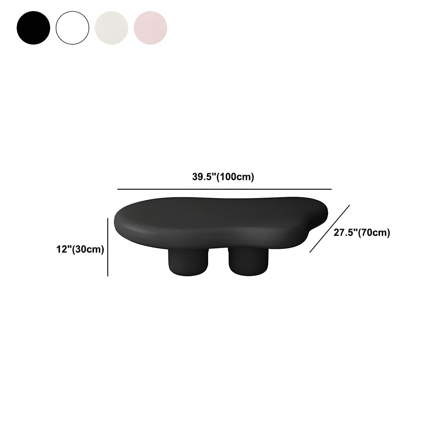 Solid Wood 4 Legs Coffee Table Minimalist Modern Coffee Table - image 15