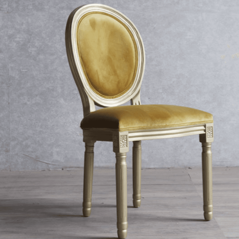 Golden Legged King Louis Back Armless Chair for Dining Room, Outlined Frame with Foot Pads, Steady and Stable - image 7