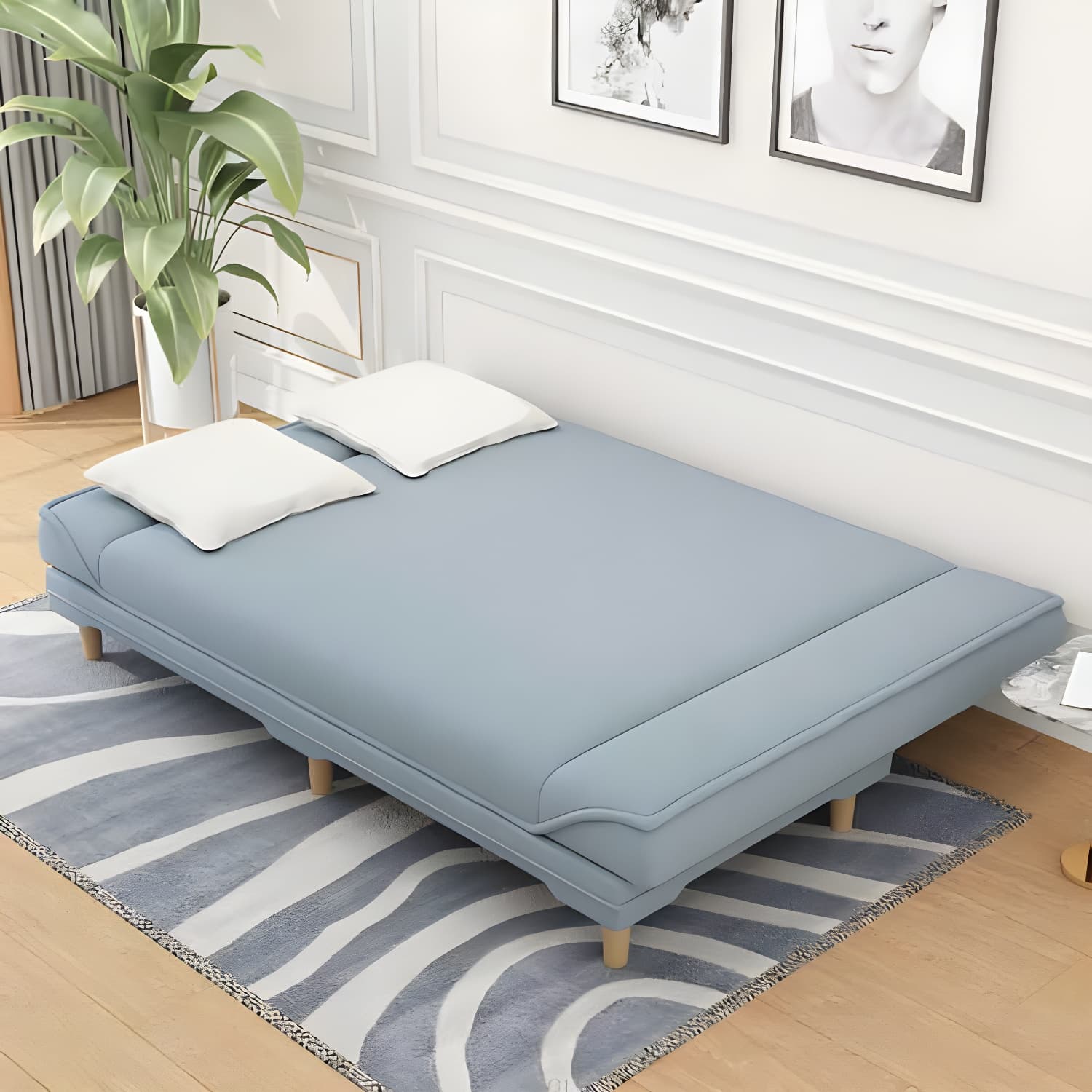 Convertible Armless Sofa 48"W Modern Sofa with Cotton Blend for Living Room - image 27