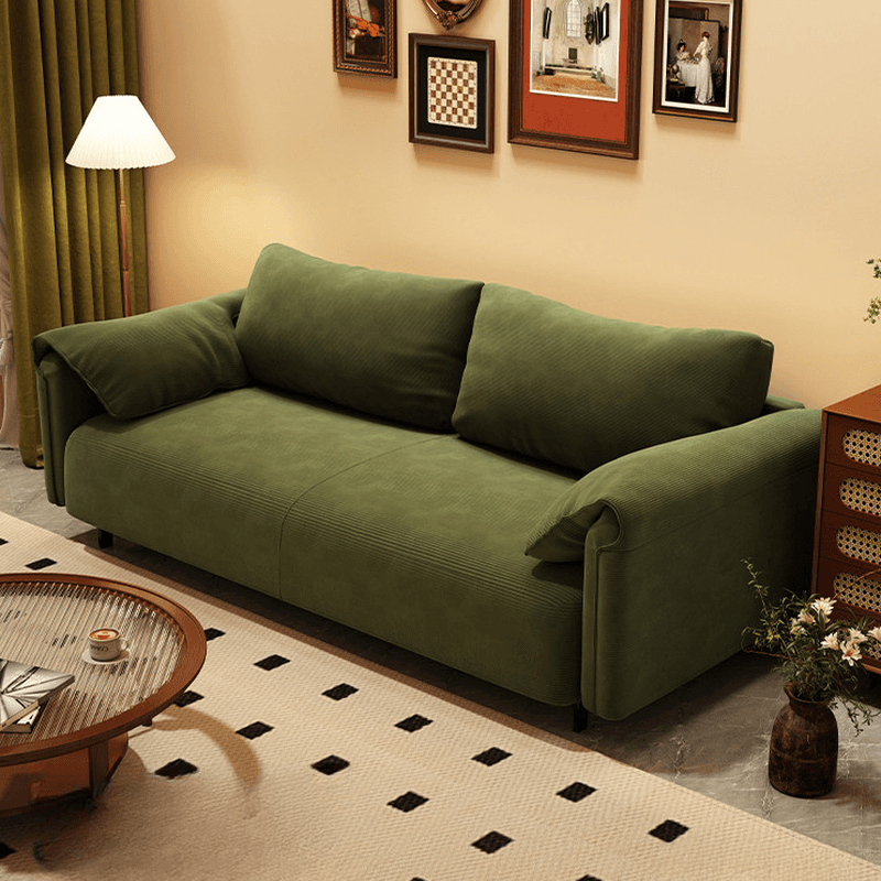Modern Solid Color Tear Resistant Standard Sofa/Loveseat in Black/Ivory for 3-seater/Seats 2 - image 4