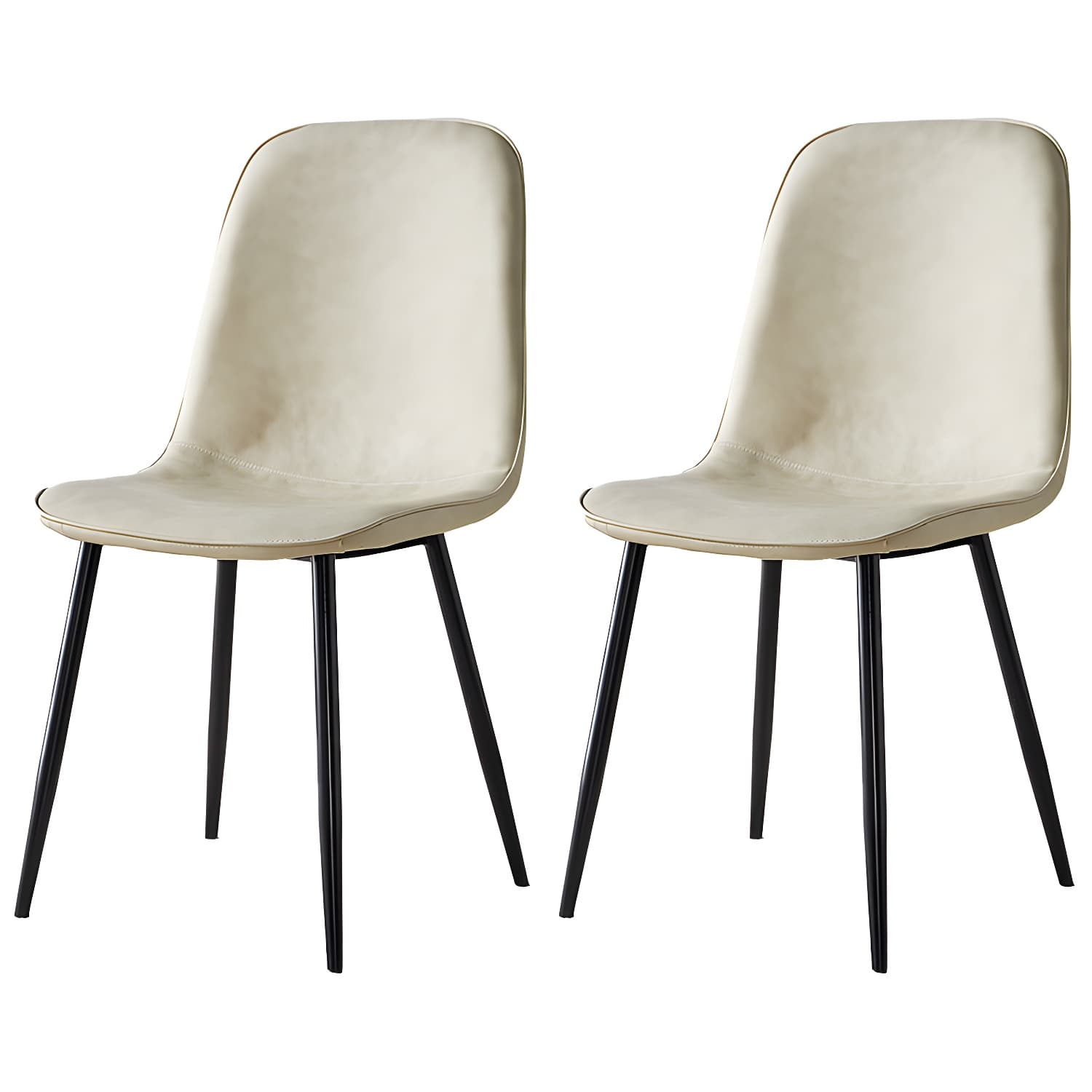 Upholstered Armless Dining Chairs Home Side Chairs with Metal Legs (Set of 2) - image 12