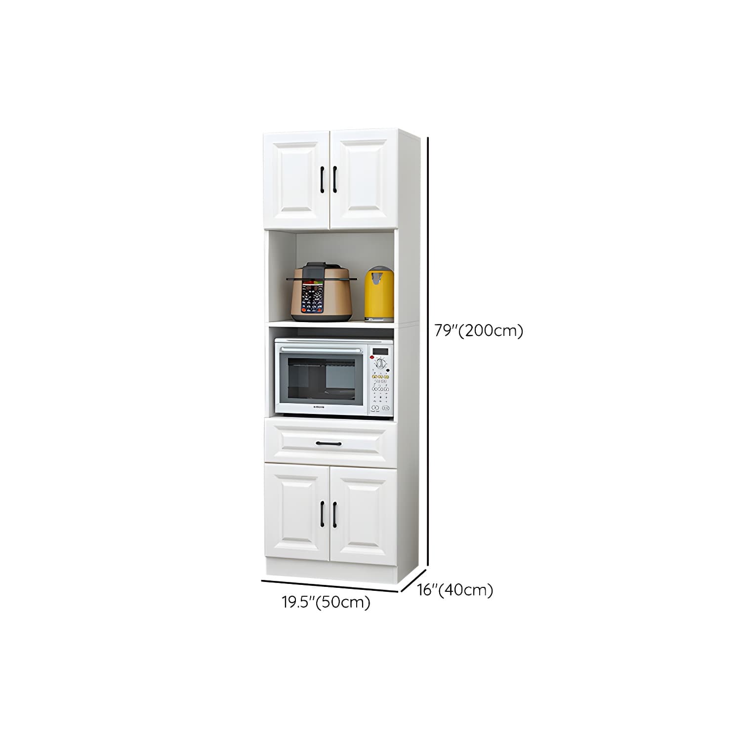 Wood Glam Server with Cabinets and Drawers - Narrow Size - Stylish and Functional - image 17