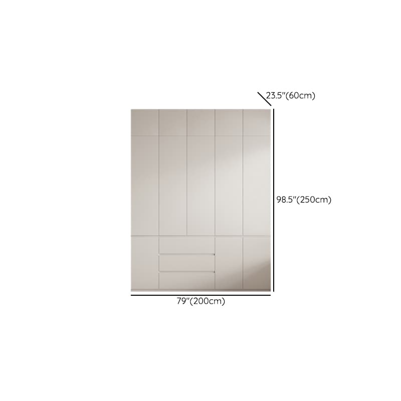 White Modish Manufactured Wood Armoire Cabinet with Soft Close Drawer, Soft Close Door, Interior Shelves, and Clothing Rod - image 10