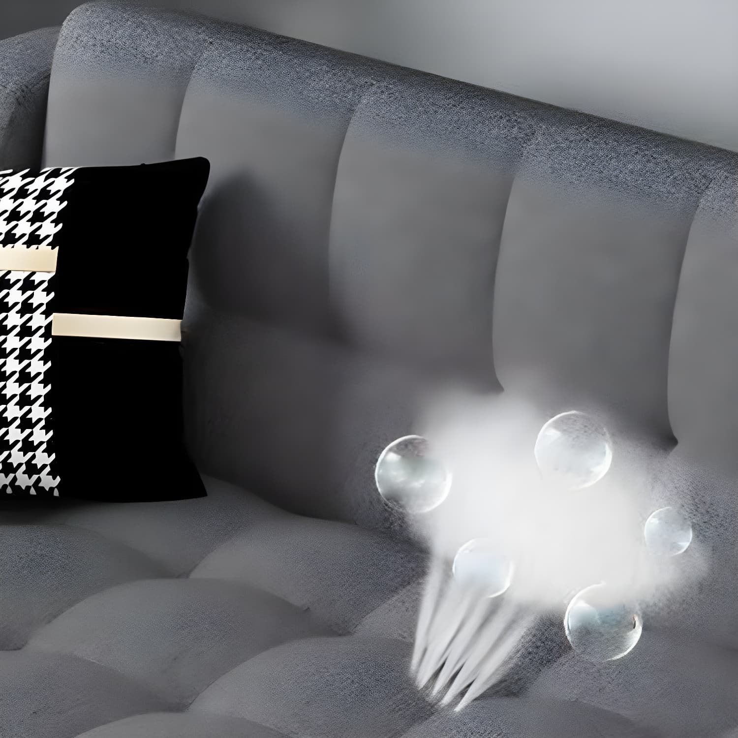 Modern Gray Linen Sleeper Sectional in Wood Frame without Nail Head Trim - image 7
