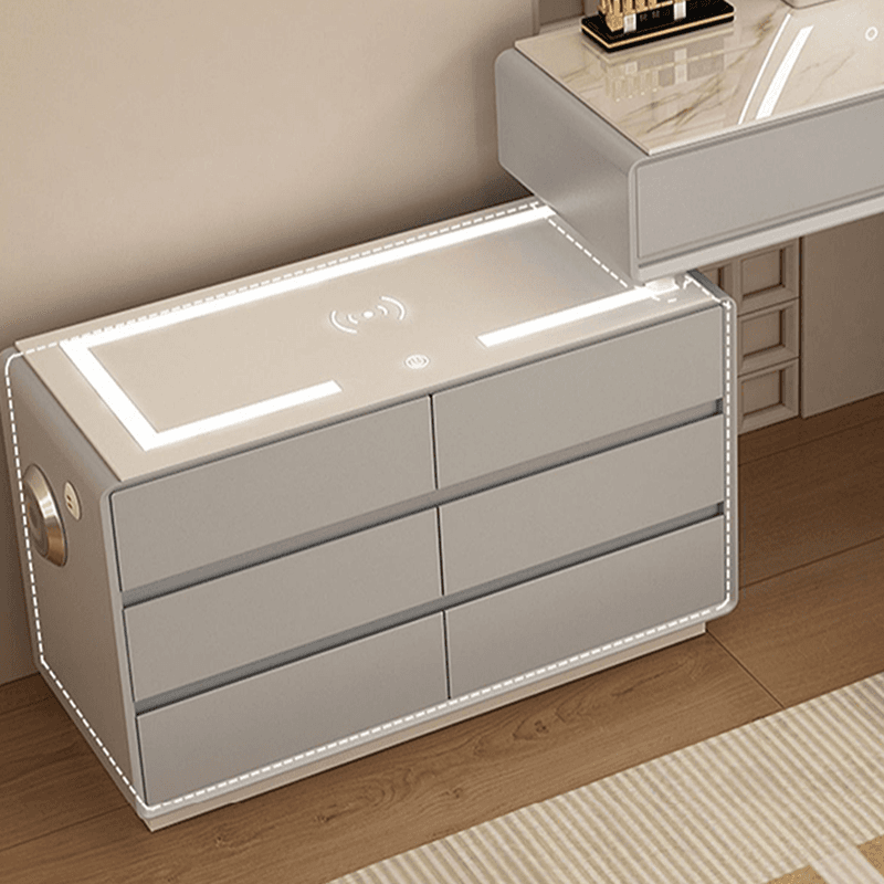 Bluetooth Compatible Vanity Set with LED Lighting, Electrical Outlet, Scalable Design, Push-Pull, and Adjustable Touch Brightness - image 7