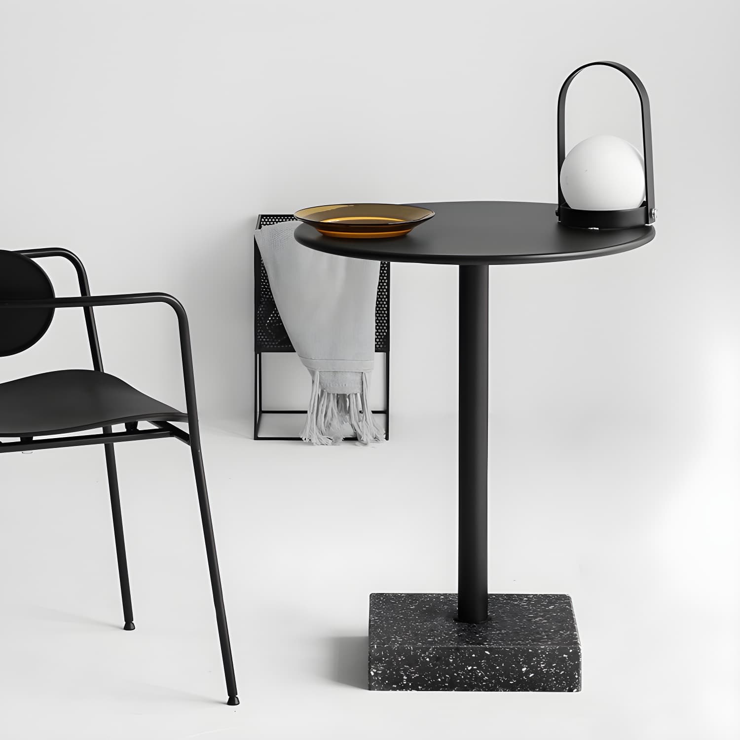 Industrial Style Dining Table Pedestal Casual Dining Site Table for Dining Room - image 10