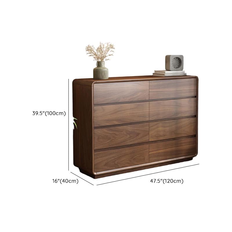 Cocoa Simplistic Natural Wood Bachelor Chest/Double Dresser with 6/9/5 Drawers in Horizontal/Vertical Orientation - image 9