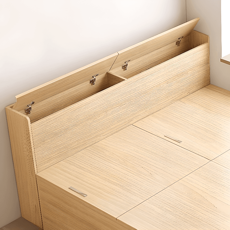 Natural Color Solid Color Storage Included for Bedroom