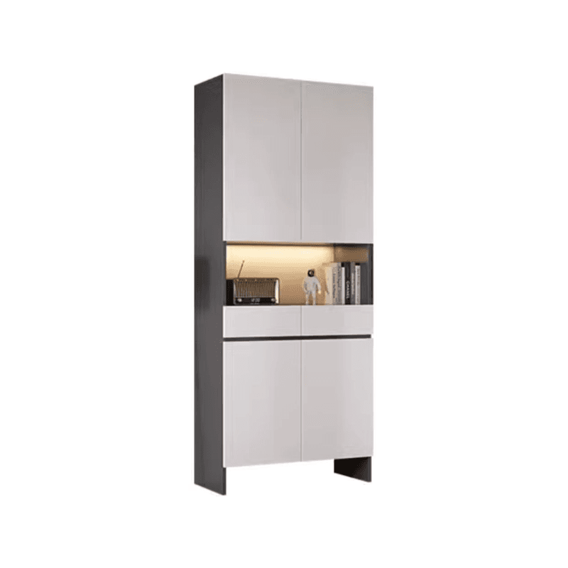 Trendy Rectangle Accent Cabinet with Hutch, Changeable Shelf, Groove Handles, Multi-Color Top, and Soft Close Drawer - image 11