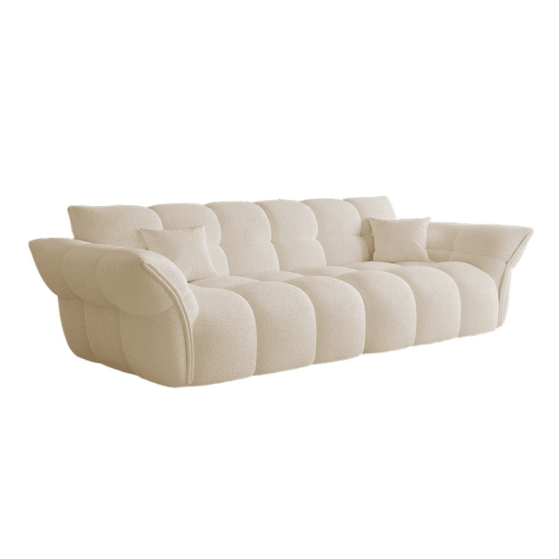 Modern Solid Color Tear Resistant Sofa Couch in Grey/Carnation/Olive Green with Seating Capacity of 5/4-seater/3-seater and 2 Pillows - image 8