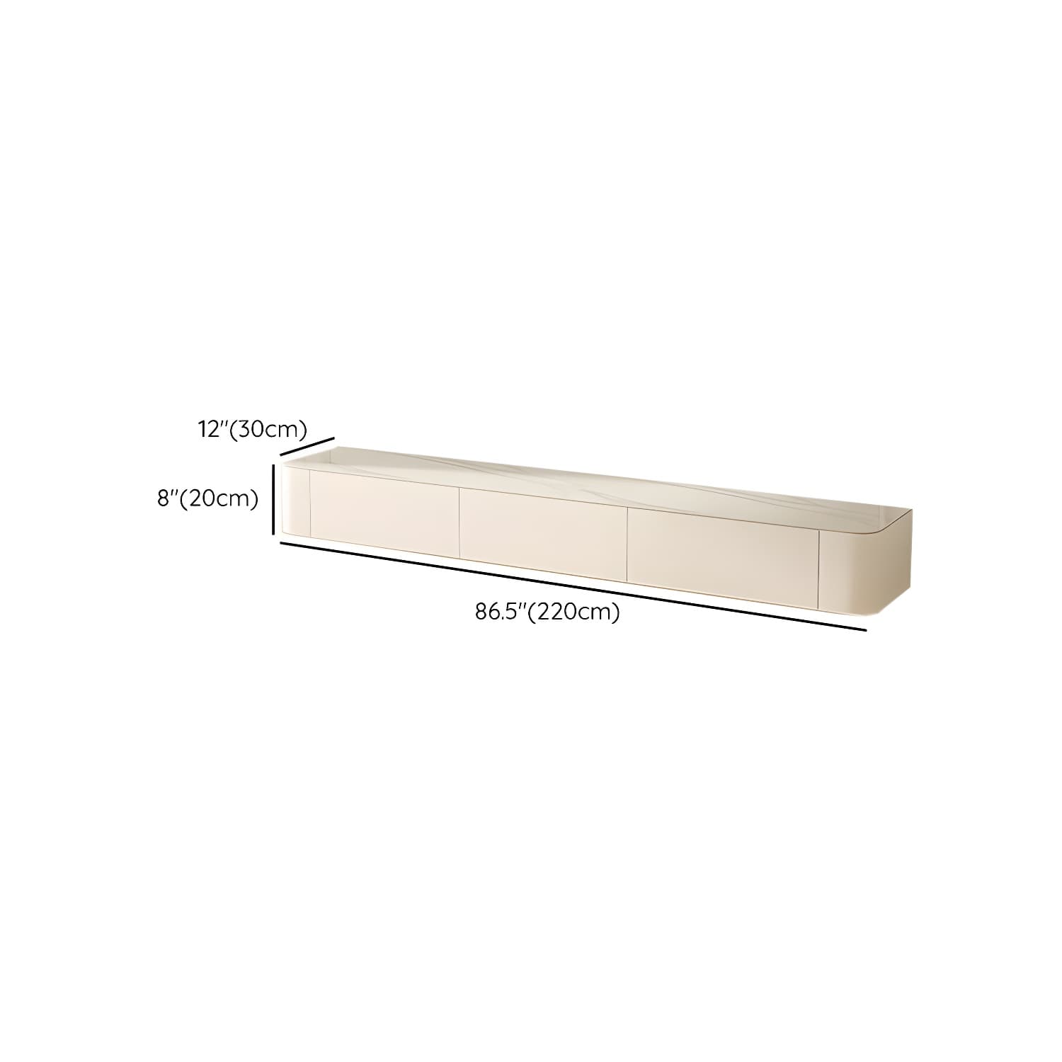 Scandinavian Solid Wood Frame Wall-mounted TV Media Stand with Drawers and Door - image 16
