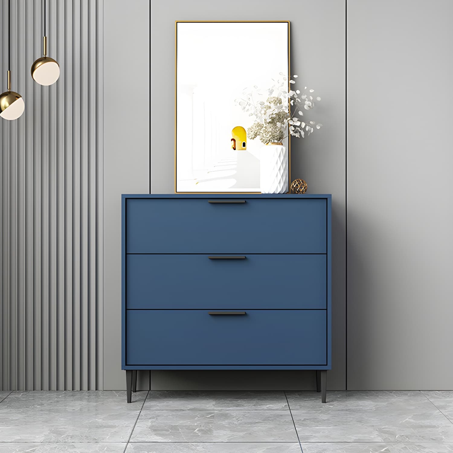 Modern Horizontal Storage Chest Dresser Wooden Storage Chest with Drawers - image 12