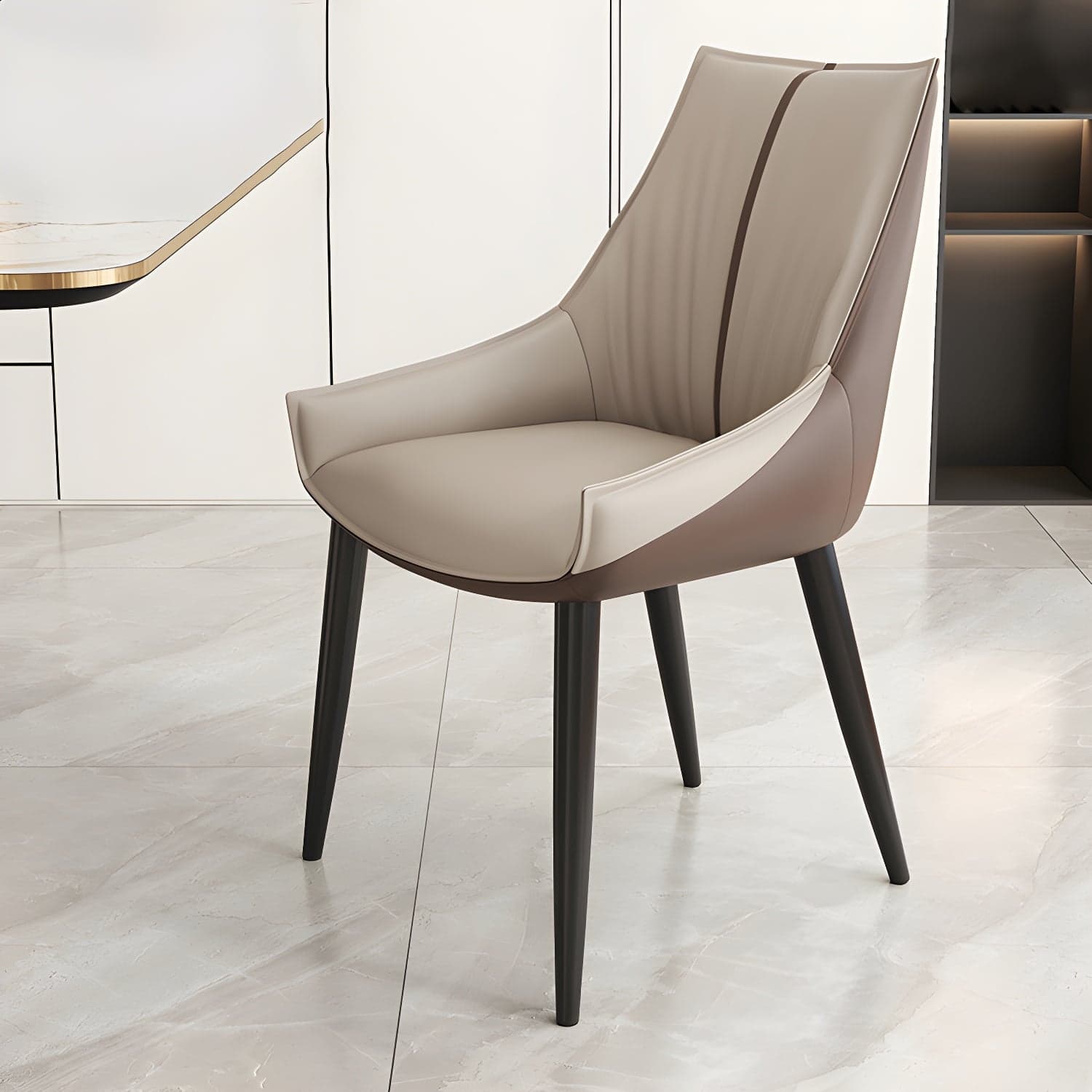 Glam Style Parsons Back Upholstered 4 Legs Home Use Dining Side Chair - image 4