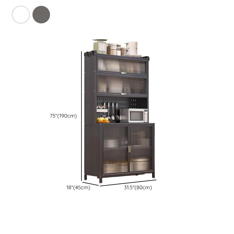 Narrow Sideboard with Hutch, Kitchen Cupboards, Stone Countertop, Adjustable Shelving, and 4 Doors/5 Doors/3 Doors - image 15