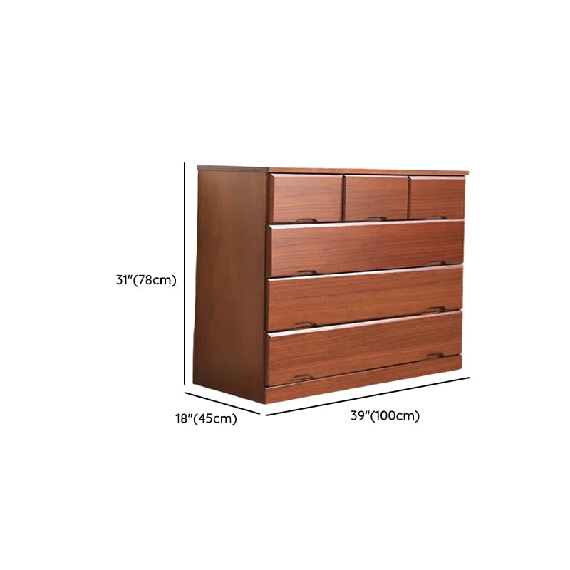 Sepia Minimalist Raw Wood Lingerie Chest/Dresser Vanity Combo with Multiple Drawers in Vertical/Horizontal Orientation - image 11
