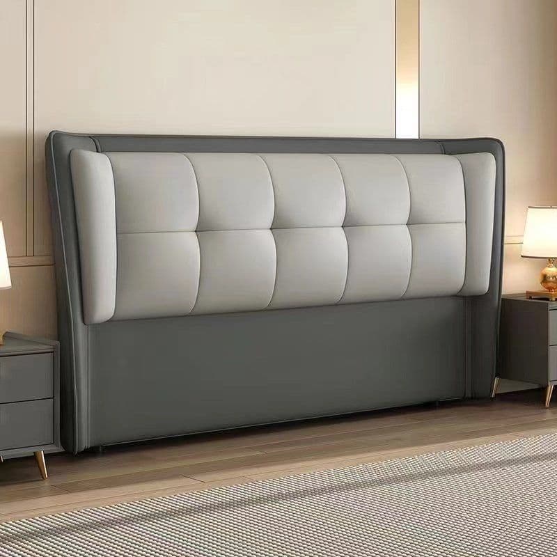 Modern Free-standing Standard King(76"W x 80"L)/Queen(60"W x 80"L)/Full(54"W x 75"L) Wingback No Distressing With Legs in Wood/ Upholstery and Decorative-stitched