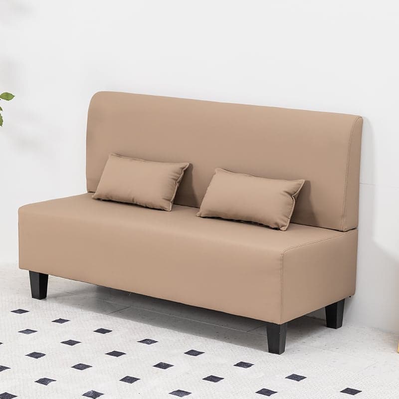 Contemporary Modern Solid Color Stain Resistant Loveseat in Gray/White/Cerulean for 2 People with 2 Pillows - image 5