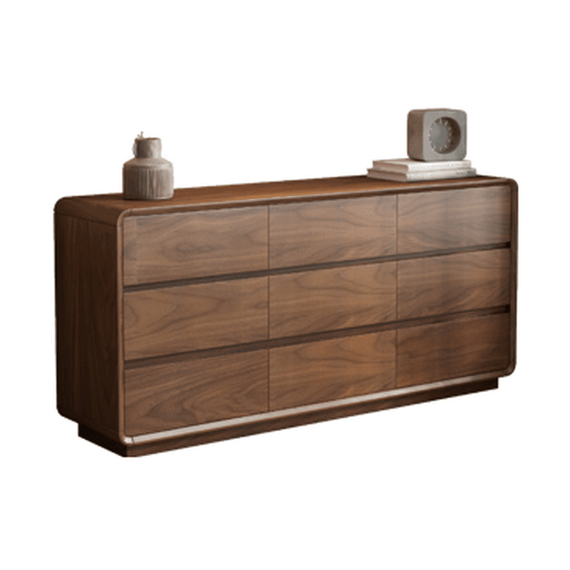 Cocoa Simplistic Natural Wood Double Dresser/Lingerie Chest with 6/9/5 Drawers in Horizontal/Vertical Orientation - image 3