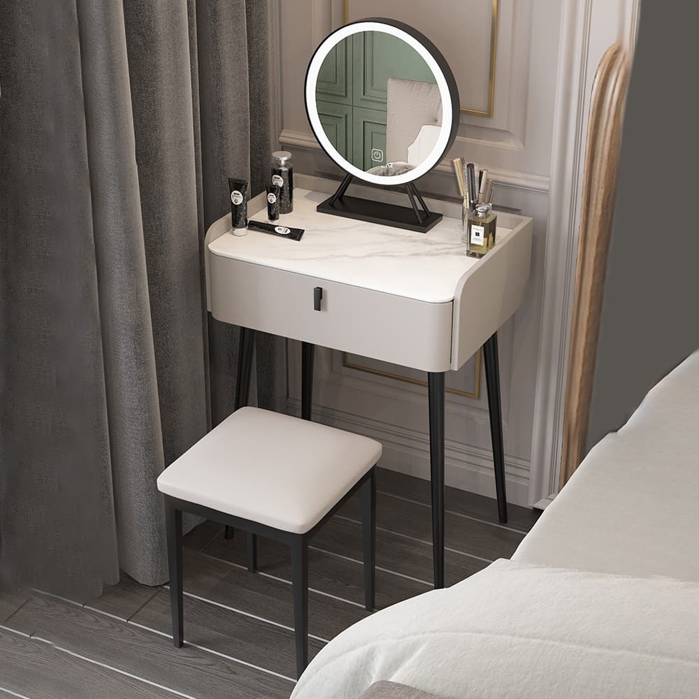 15" Wide Contemporary Make-up Vanity Mirror Dressing Table with Drawer - image 9