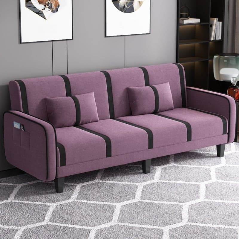 Trendy Solid Color Stain Resistant Standard Sofa/Loveseat in Dark Gray/Cerulean/Light Brown with Arm, Seats 3/2 People, and 2 Pillows - image 11